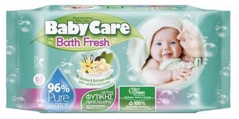 Fotografia del prodotto Babycare wipes bath fresh 63 pz